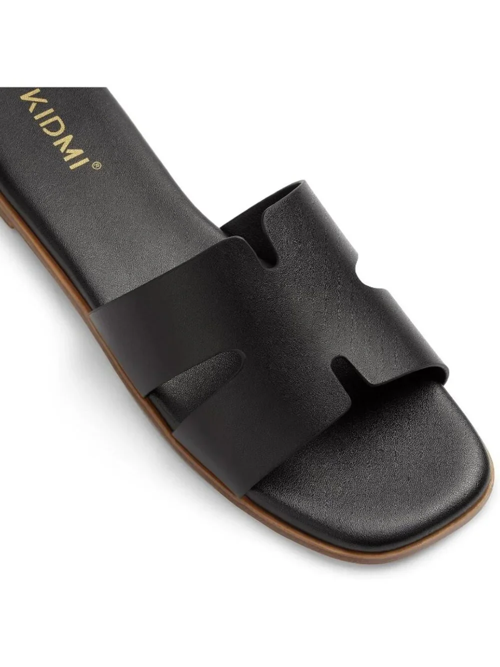 Women's Slip On Dressy Flat Sandals Open Toe Casual Summer Slides Black